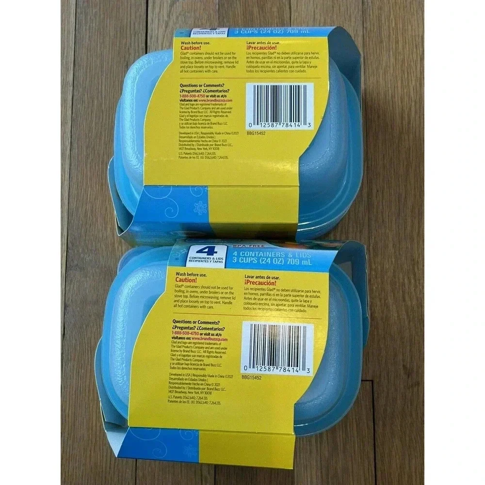 Glad Freezerware 8 Small Containers S With Lids BPA Free Freezer Ware 2 Packs